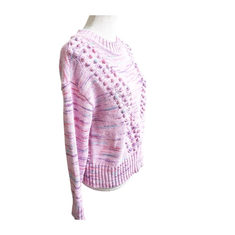 Talbots Space Dye Chunky Knit Sweater Size Small NWT Chevron Stitch Mock Neck - Picture 3 of 11